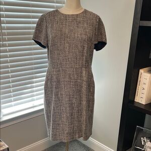 Boden Black & White Tweed Dress